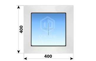 Глухое пластиковое окно 400x400