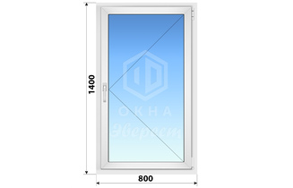 Поворотное пластиковое окно 800x1400