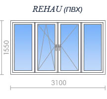 Остекление балкона rehau