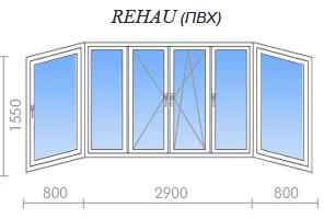 Остекление балкона rehau