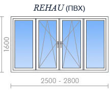 Остекление балкона rehau