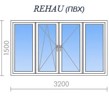 Остекление балкона rehau